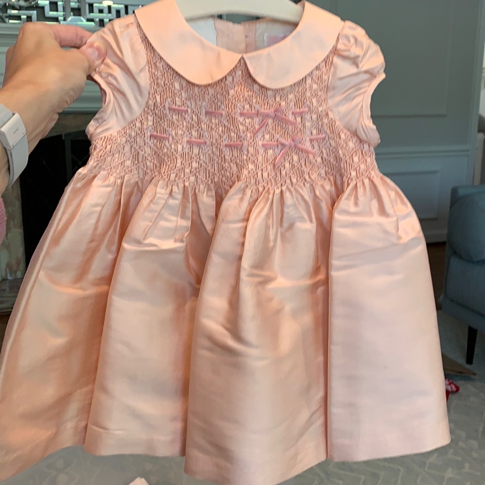 Janie and Jack smocked silk taffeta dress